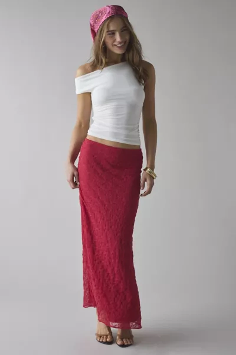 UO Harlow Lace Low-Rise Maxi Skirt