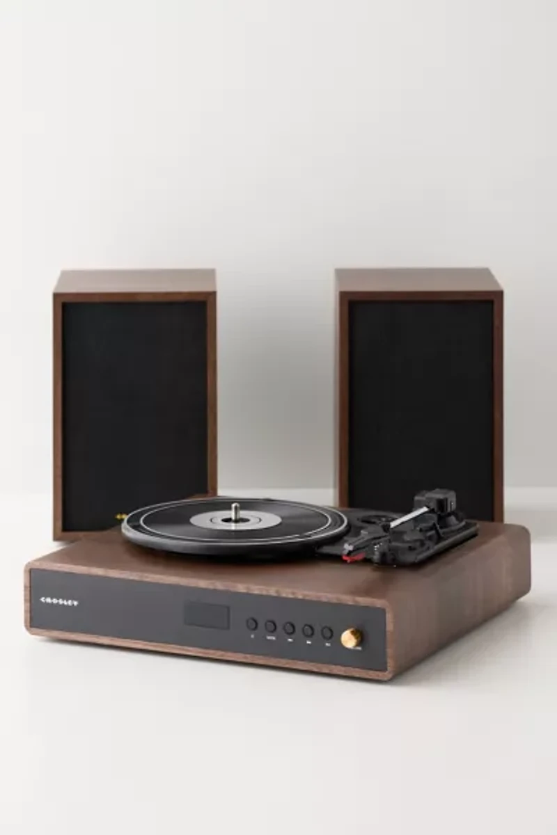 Crosley Alto Record Player & Speakers Shelf System
