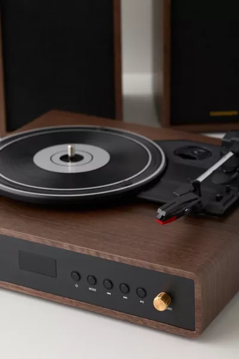 Crosley Alto Record Player & Speakers Shelf System