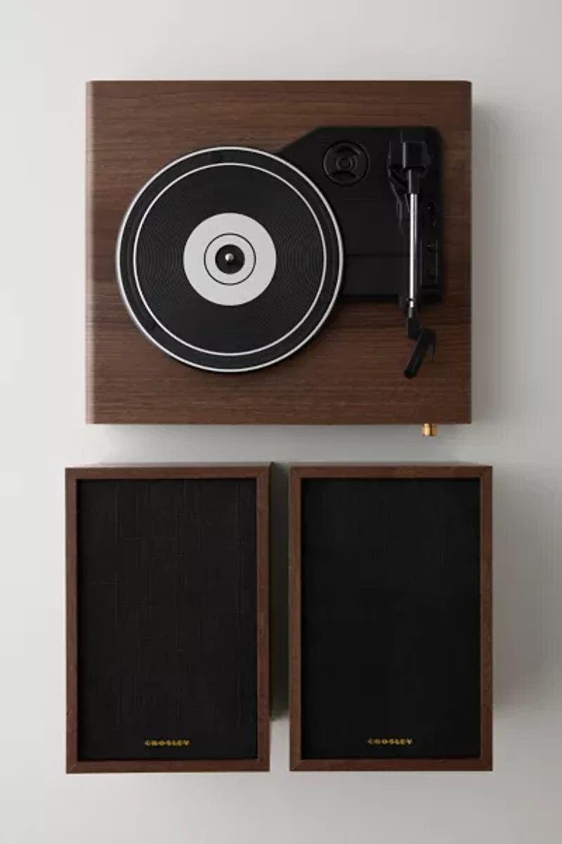 Crosley Alto Record Player & Speakers Shelf System