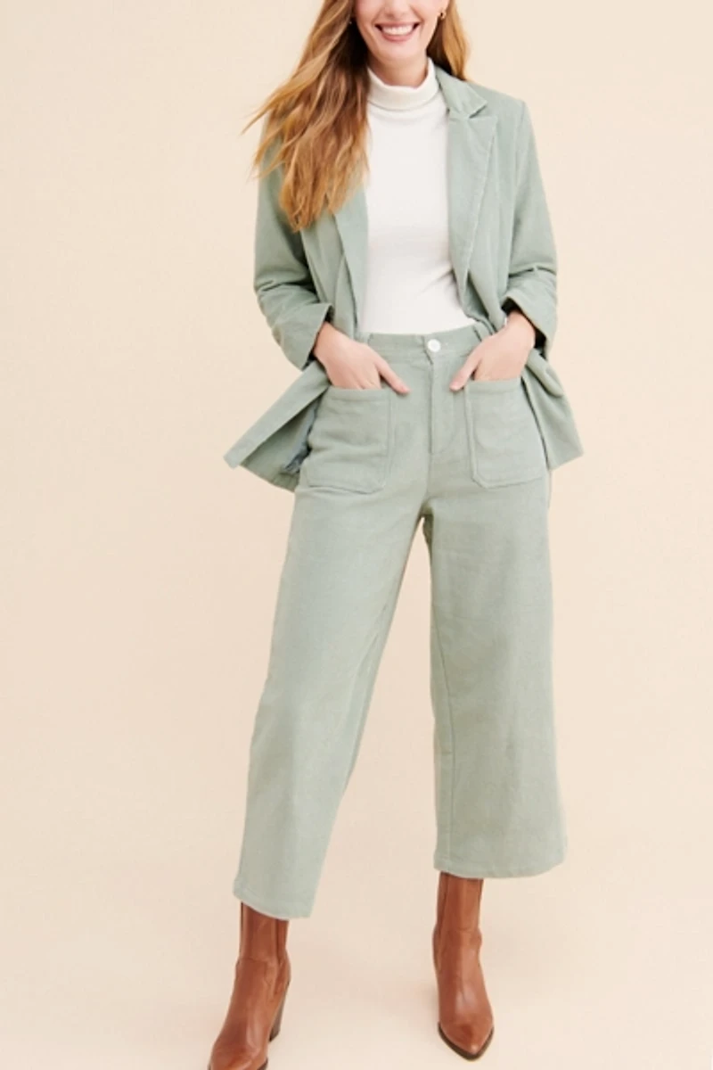 Charlie Holiday Sea Foam Wide Leg Pant