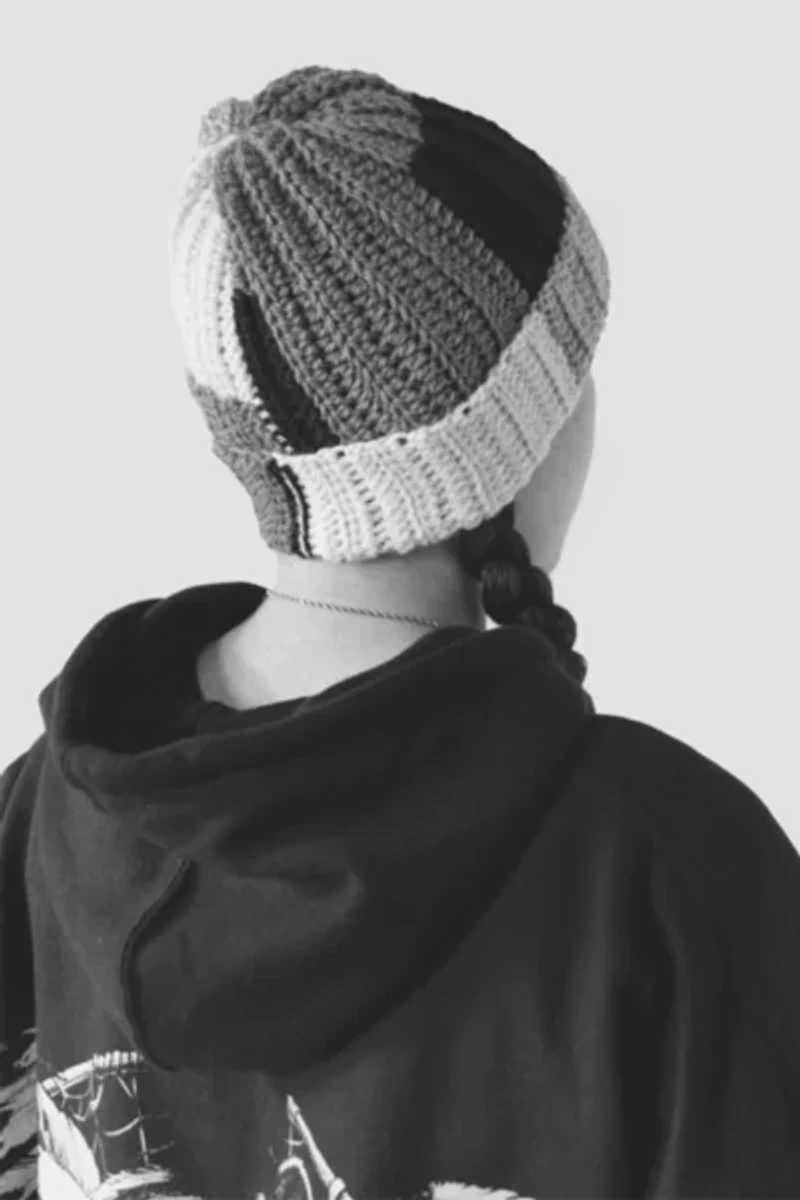 MARVES new york Upcycled Scrap Yarn Crochet Beanie No.24-010