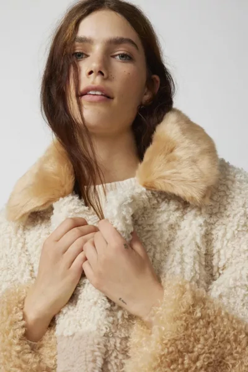 Kerry Faux Fur Patchwork Jacket