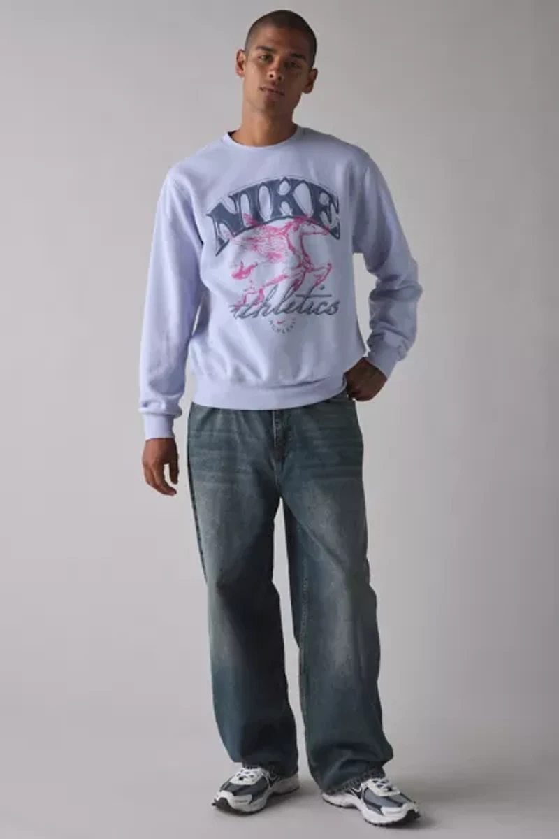 Nike Sportswear Club Graphic Print Crew Neck Sweatshirt