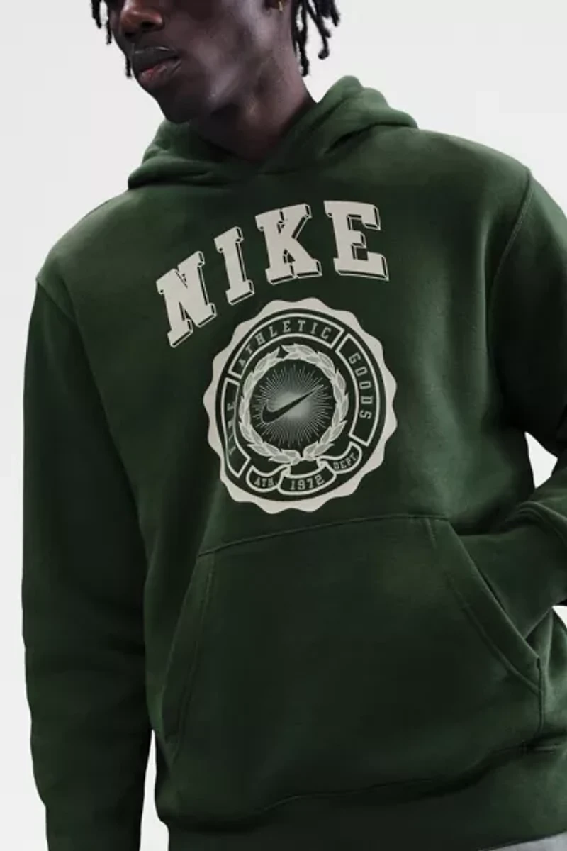 Nike Club Graphic Pullover Hoodie Sweatshirt