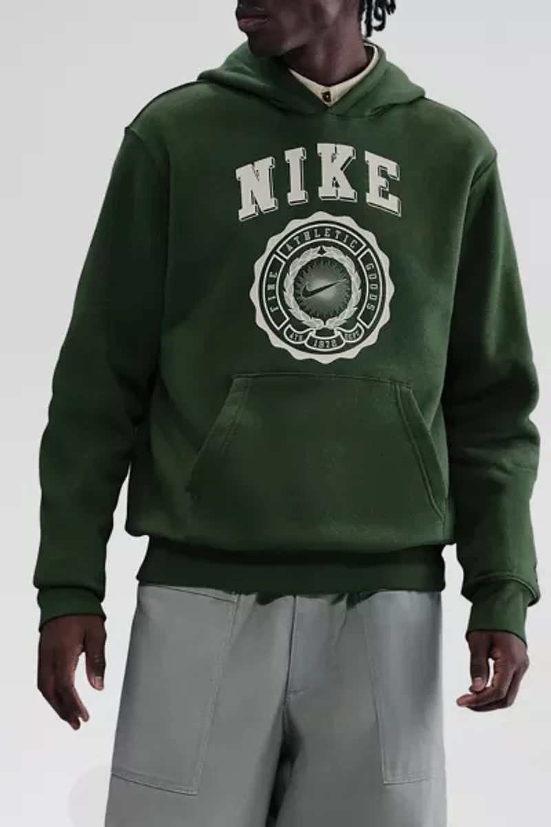 Nike Club Graphic Pullover Hoodie Sweatshirt