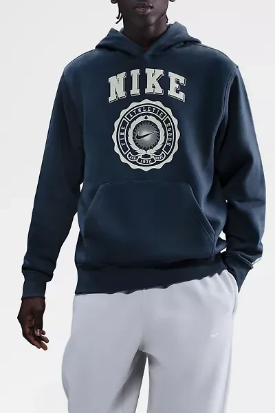 Nike Club Graphic Pullover Hoodie Sweatshirt