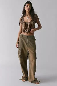 UO Chappel Prairie Scoop Neck Cropped Blouse
