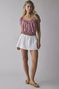 UO Chappel Prairie Scoop Neck Cropped Blouse