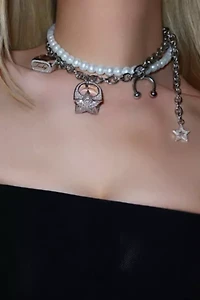 Five Fourty Nine Lucky Star Ring Charm Necklace