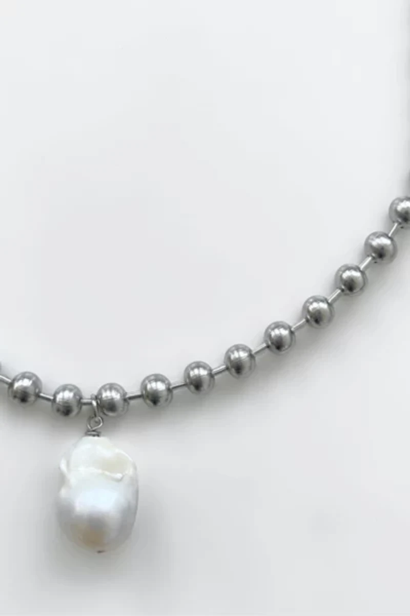 Five Fourty Nine Sloane Baroque Pearl Ball Bead Necklace