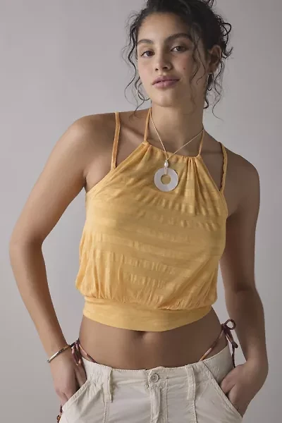 BDG Ocean Boulevard Cinched Halter Layered Tank Top