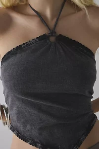 Kimchi Blue Mya Y-Neck Halter Crop Top