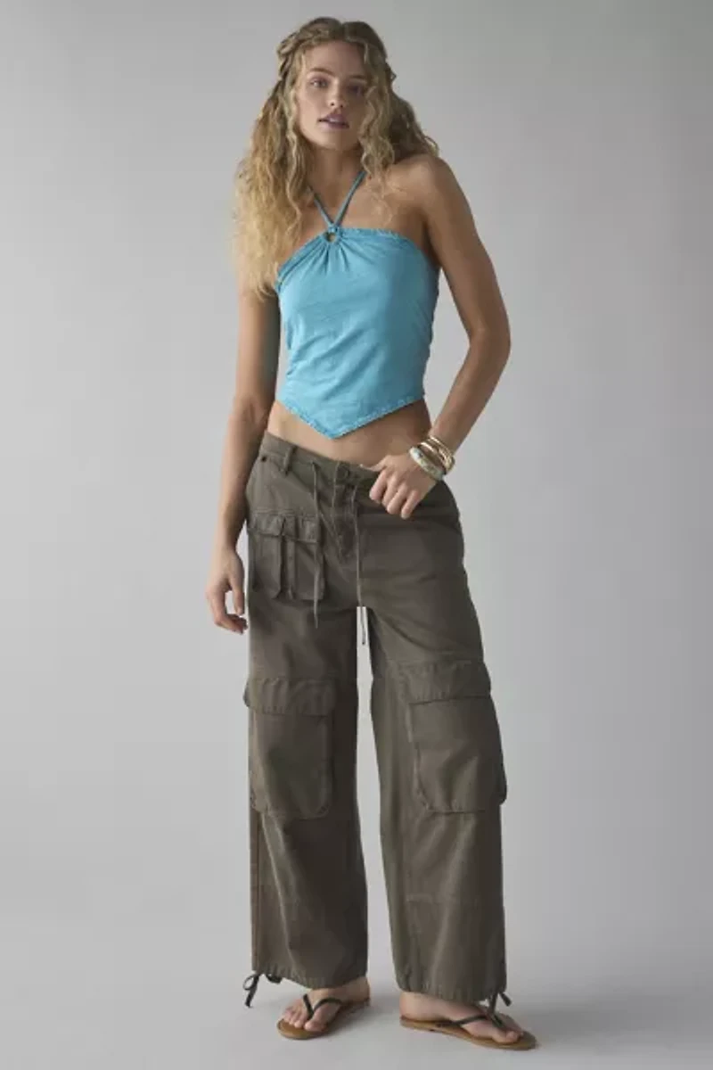 Kimchi Blue Mya Y-Neck Halter Crop Top