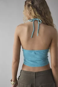 Kimchi Blue Mya Y-Neck Halter Crop Top