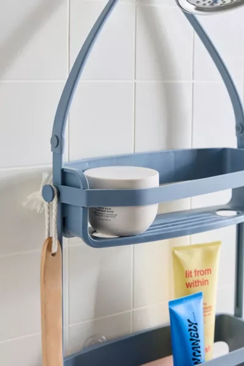 Two-Tier Plastic Flex Shower Caddy