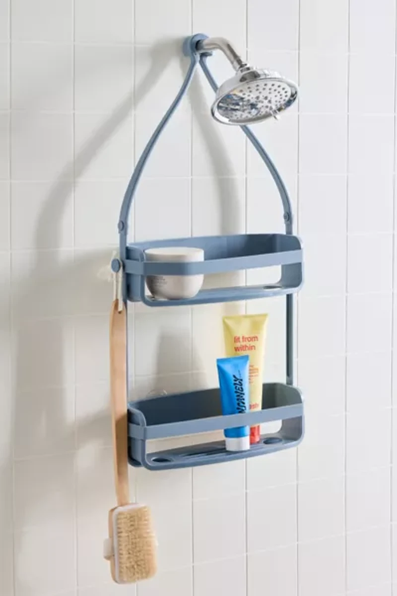 Two-Tier Plastic Flex Shower Caddy
