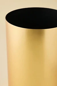 Brass Plastic Trash Bin