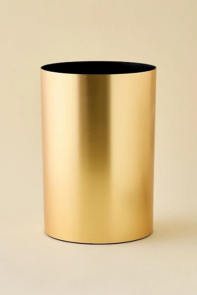 Brass Plastic Trash Bin