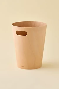 Wooden Handled Trash Bin