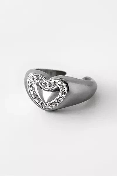 Five Fourty Nine LOML Heart Signet Ring