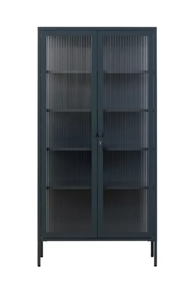 Mustard Made The Collector Fluted Glass Paned Storage Cabinet