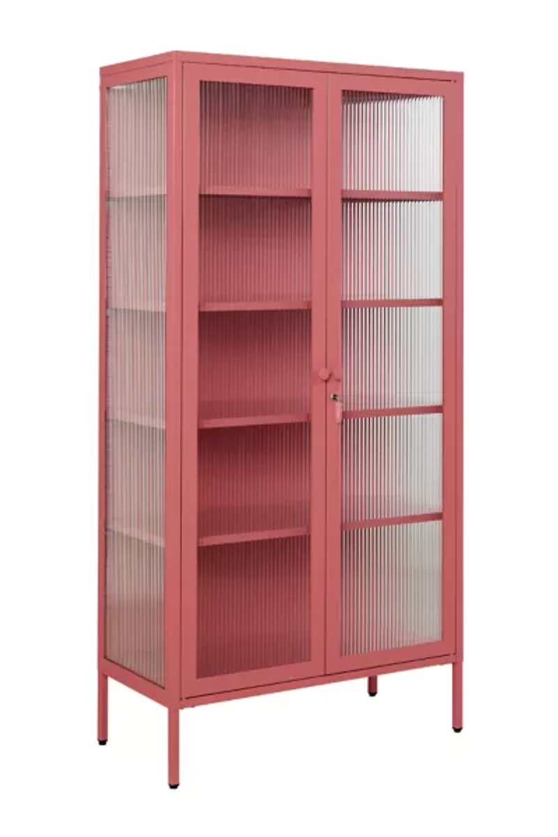 Mustard Made The Collector Fluted Glass Paned Storage Cabinet