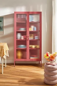 Mustard Made The Collector Fluted Glass Paned Storage Cabinet