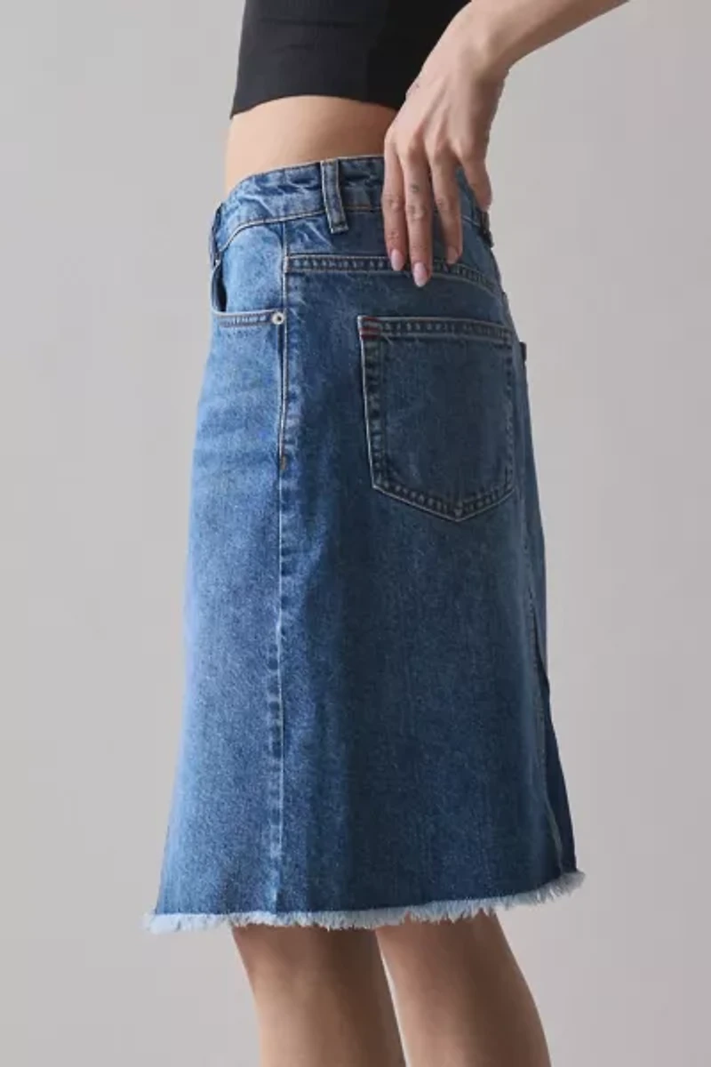 BDG Knee-Length Denim Midi Skirt