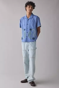 BDG Hickory Stripe Baggy Skate Fit Double Knee Utility Jean