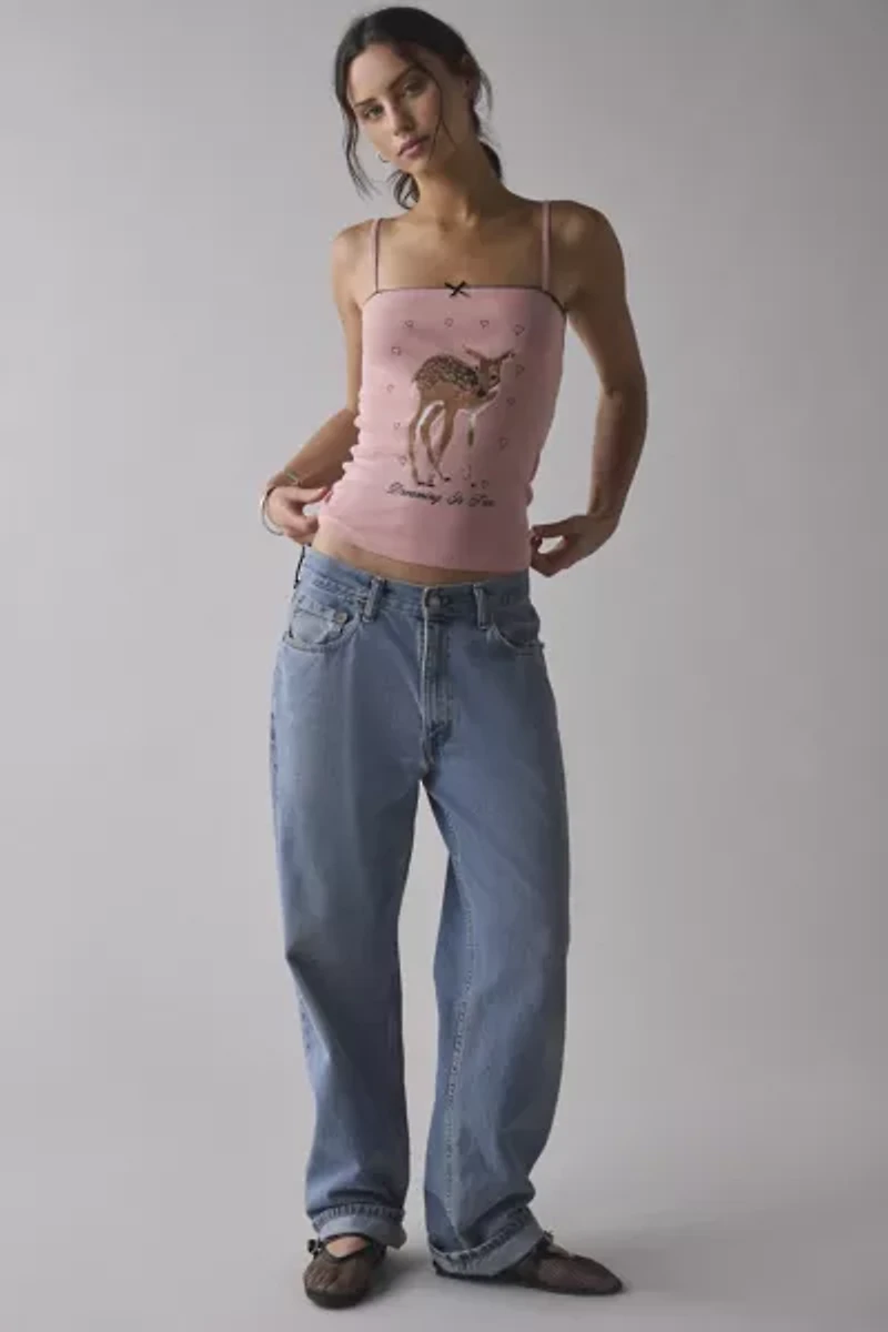 Dreaming Is Free Deer Square-Neck Cami
