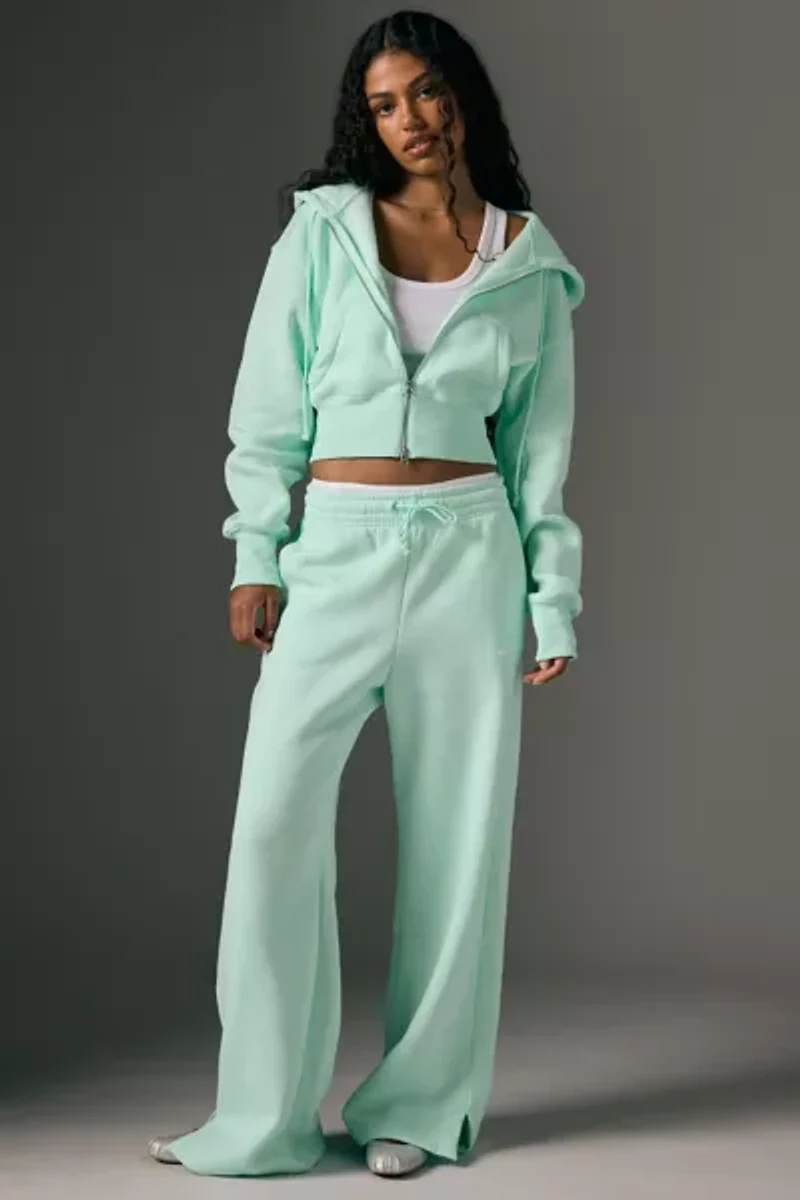 Nike Sportswear Phoenix Fleece Cropped Full-Zip Hoodie Sweatshirt