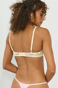 Out From Under Petunia Fields Ribbon Trim Lace Underwire Bra