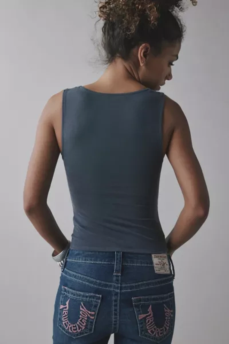 UO Suri Twist-Front Cropped Tank Top