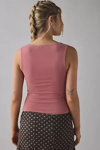 UO Suri Twist-Front Cropped Tank Top