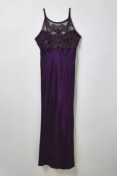 Vintage High-Neck Beaded Prom Dress