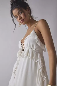 Kimchi Blue Mariah Tie-Front Ruffle Romper