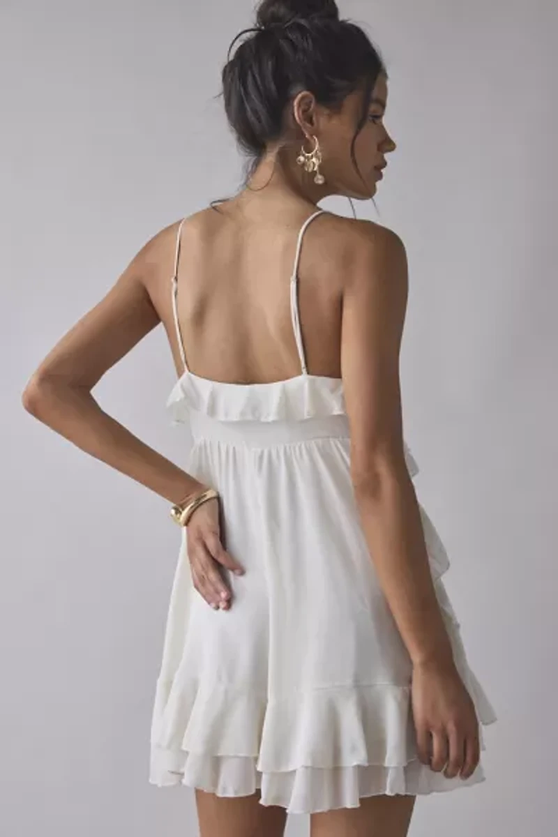 Kimchi Blue Mariah Tie-Front Ruffle Romper