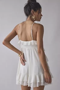 Kimchi Blue Mariah Tie-Front Ruffle Romper