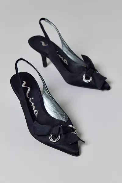 Vintage Sling Back Kitten Heel Size 6 Prom Shoe