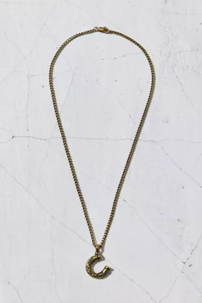 Horseshoe Pendant Stainless Steel Necklace