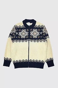Vintage 1960’s St. Michael England Fair Isle Zip Cardigan Sweater