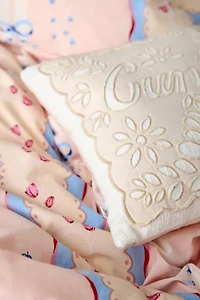 Cheeky Doily Throw Pillow