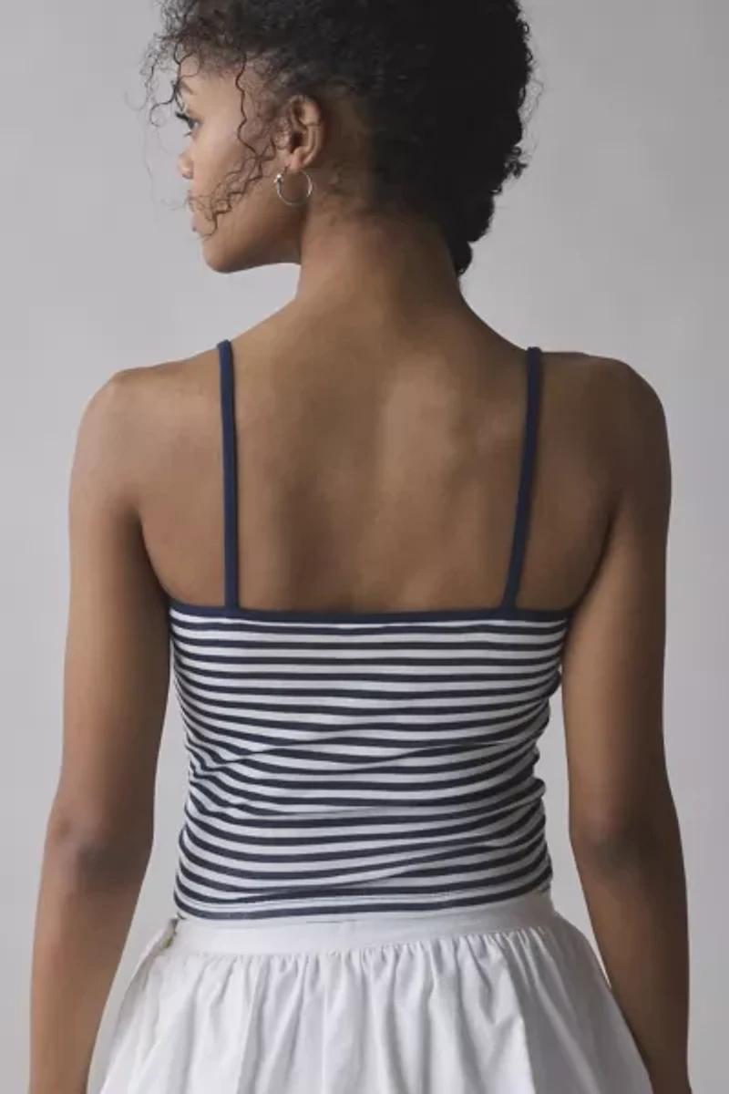 Cherry On Top Embroidered Graphic Striped Cami