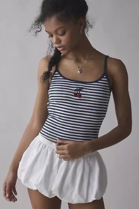 Cherry On Top Embroidered Graphic Striped Cami