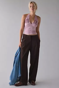 Brooklyn NYC Graphic Washed Knit Halter Top