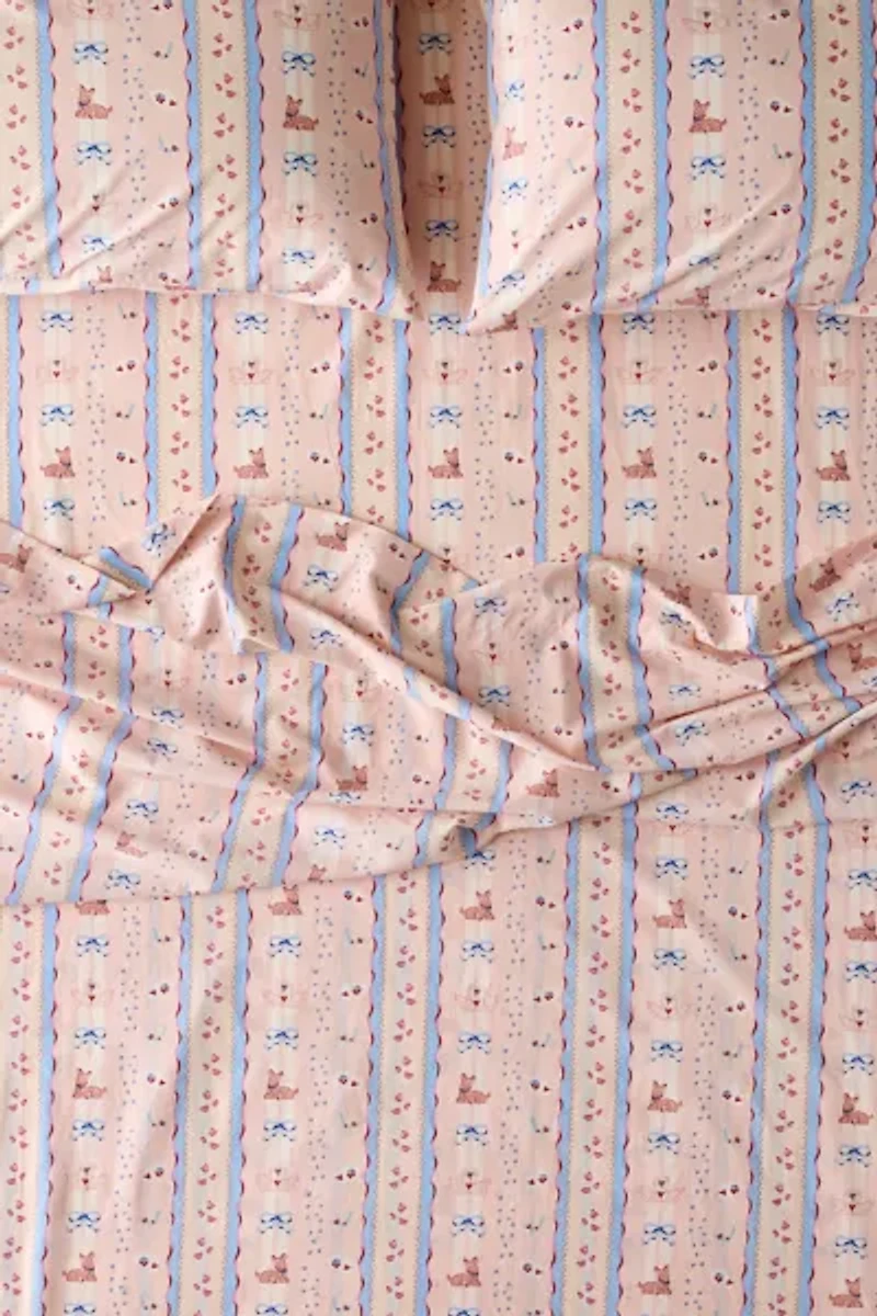 Molly Floral Stripe Patterned Core Sheet Set