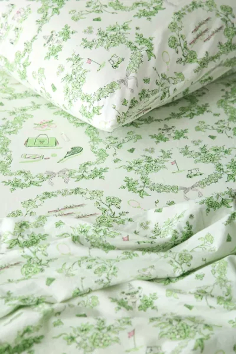 Preppy Toile Patterned Core Sheet Set