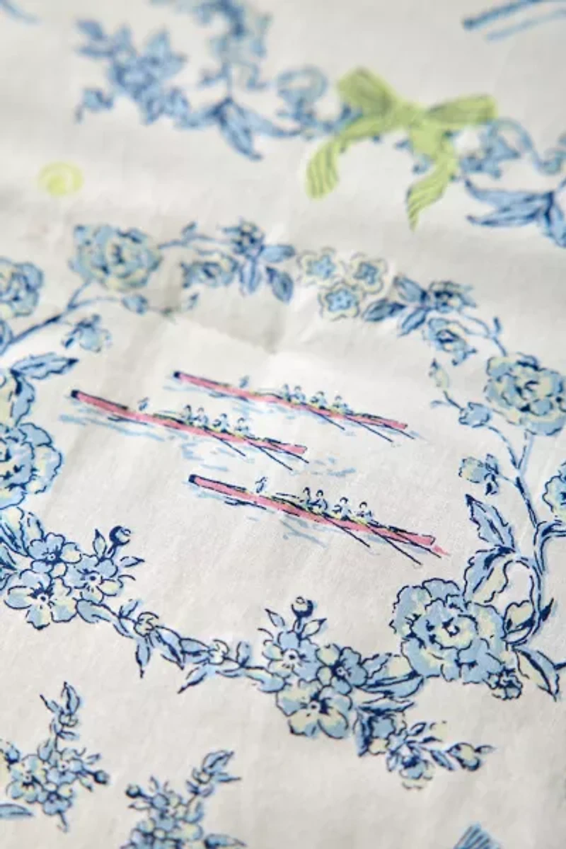 Preppy Toile Patterned Comforter Set
