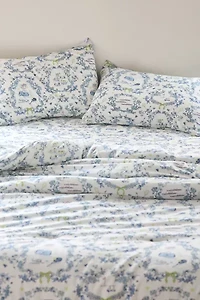 Preppy Toile Patterned Comforter Set